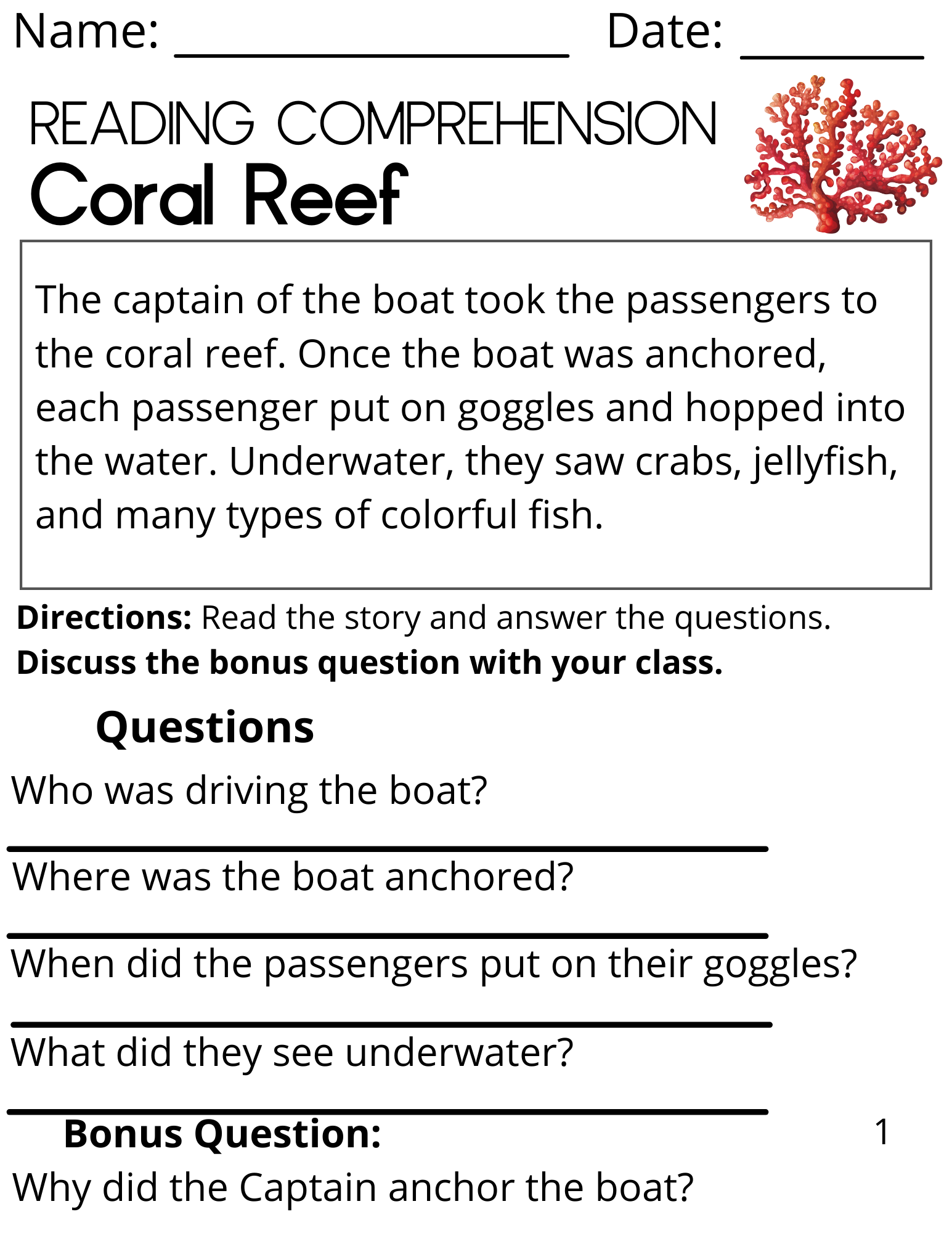 Reading Comprehension Passages 1st Through 3rd Grade Part 1 Made By Teachers