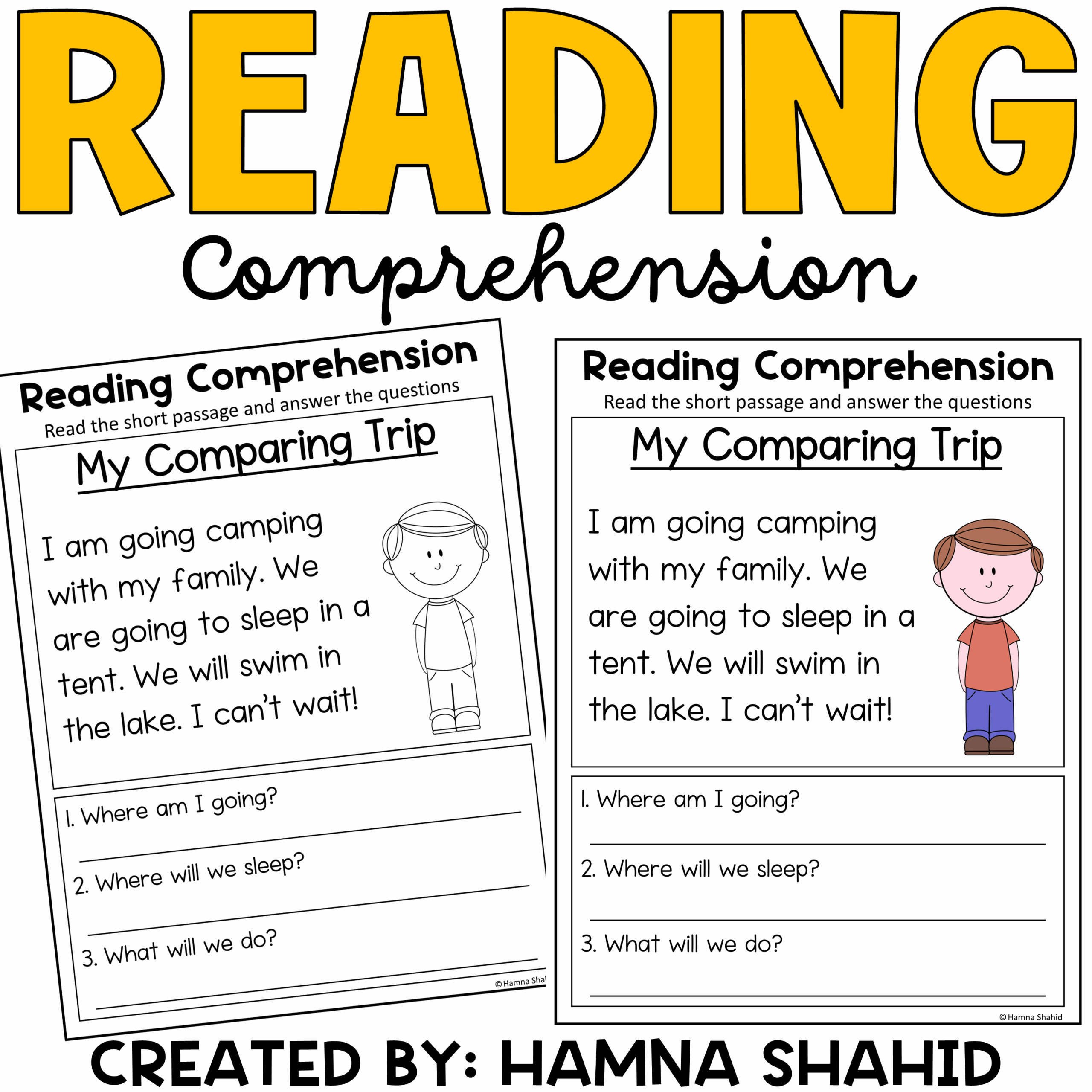 Reading Comprehension Passages And Questions Made By Teachers