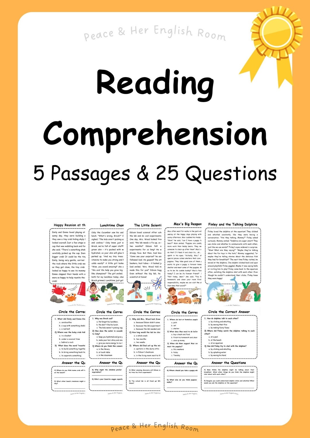 Reading Comprehension Passages And Questions Wh And How Grade 2 