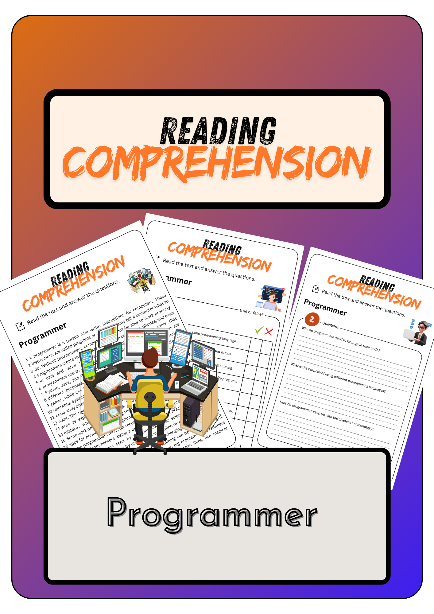 Reading Comprehension Programmer Solutions Made By Teachers