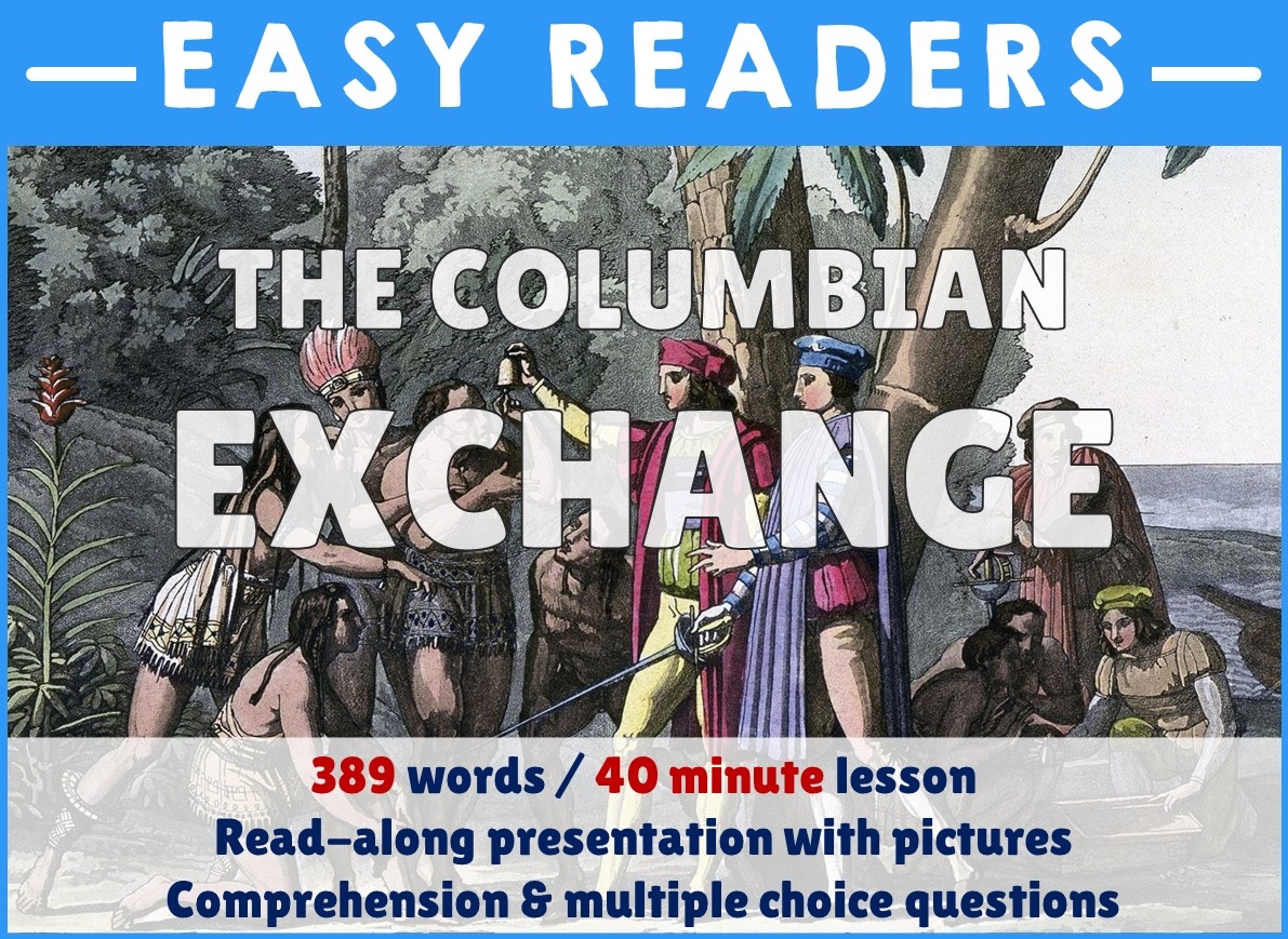 Reading Comprehension The Columbian Exchange PowerPoint U0026 Worksheet 389 Words Made By Teachers
