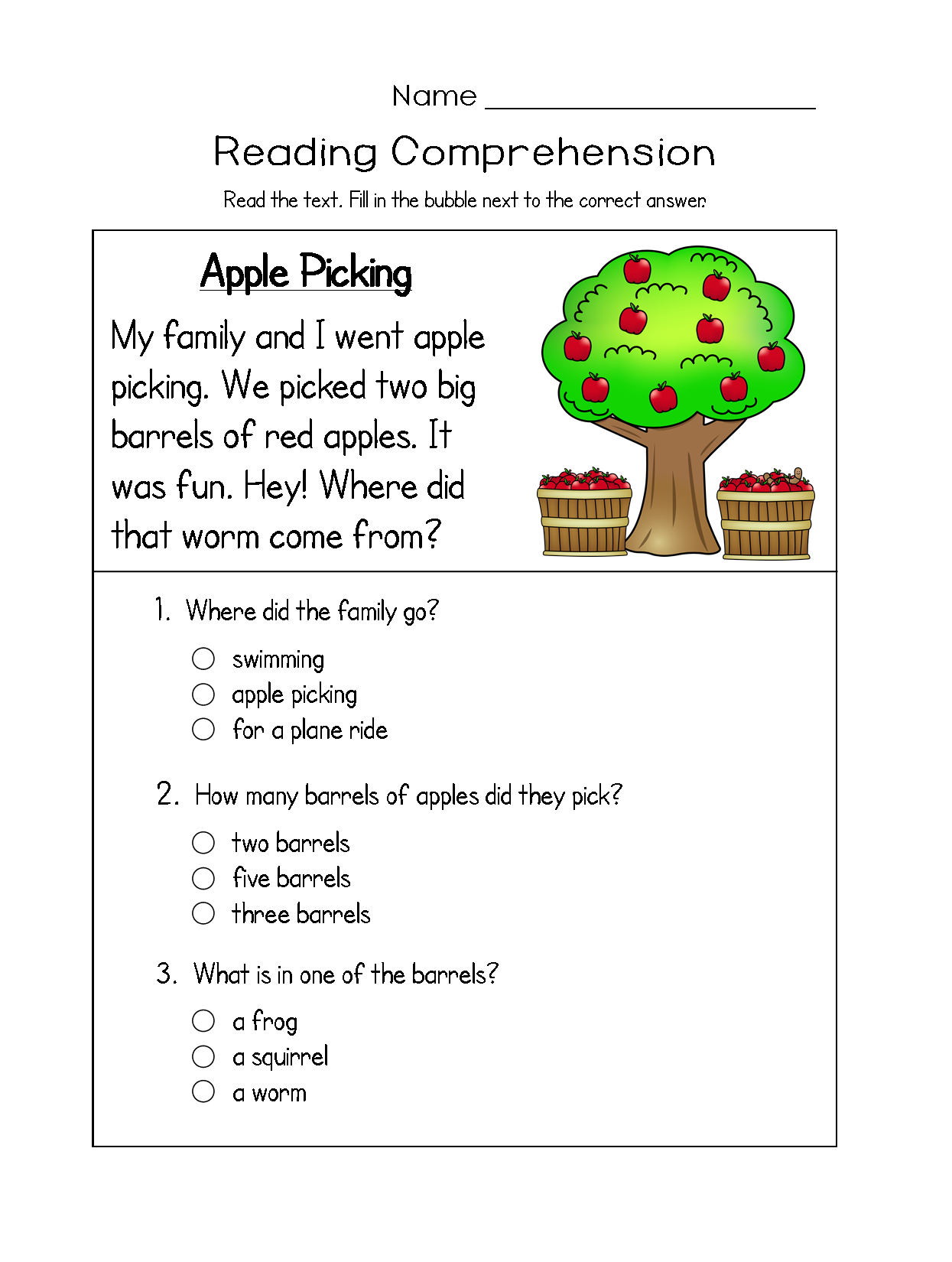 Reading Comprehension Worksheets For Children Of 10 12 Years Old Worksheets Library