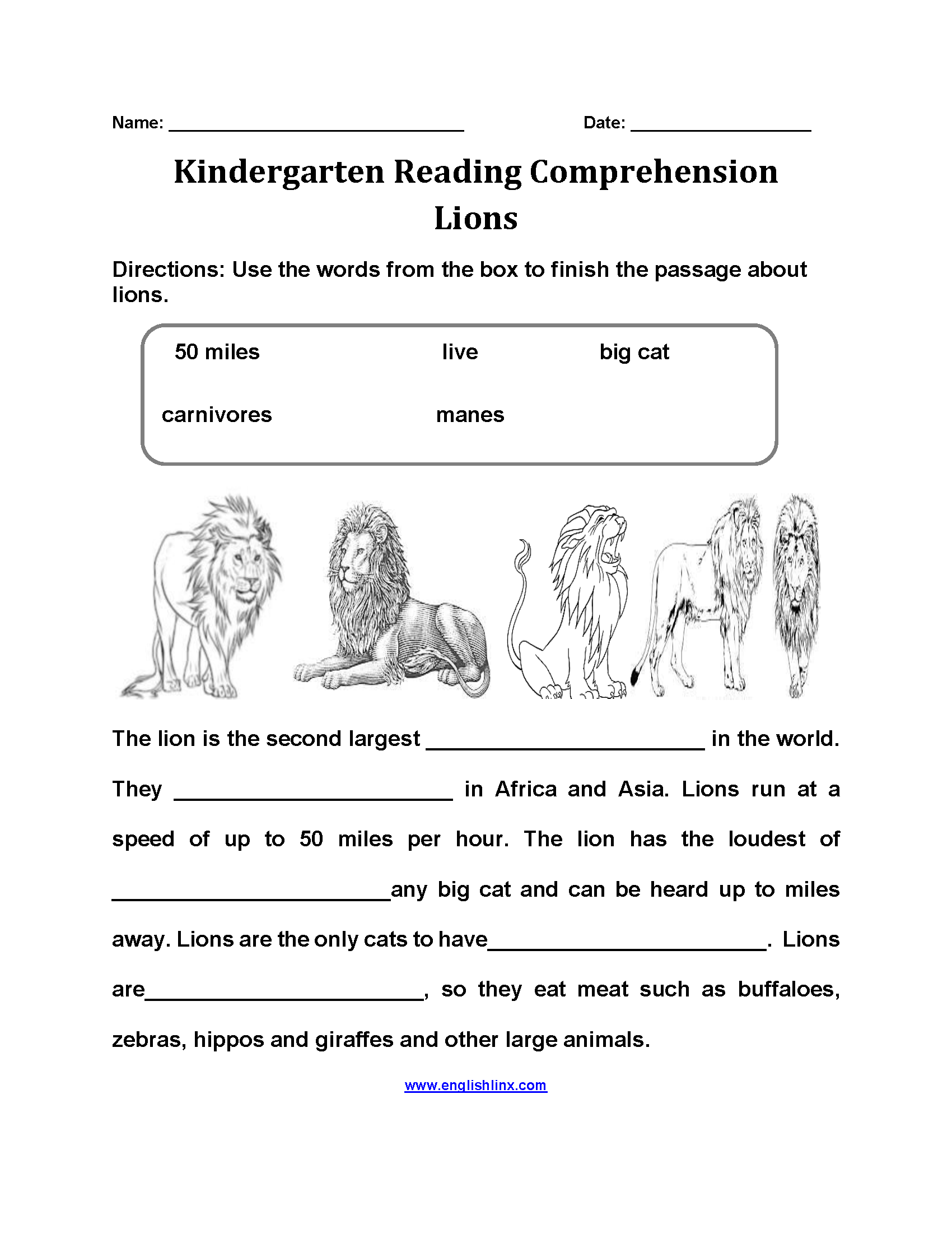 Reading Comprehension Worksheets Kindergarten Reading Comprehension Worksheets