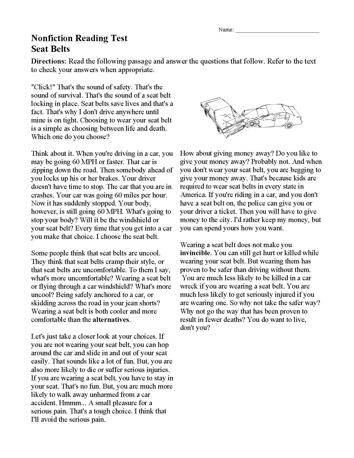 Reading Comprehension Worksheets Online Or Printable