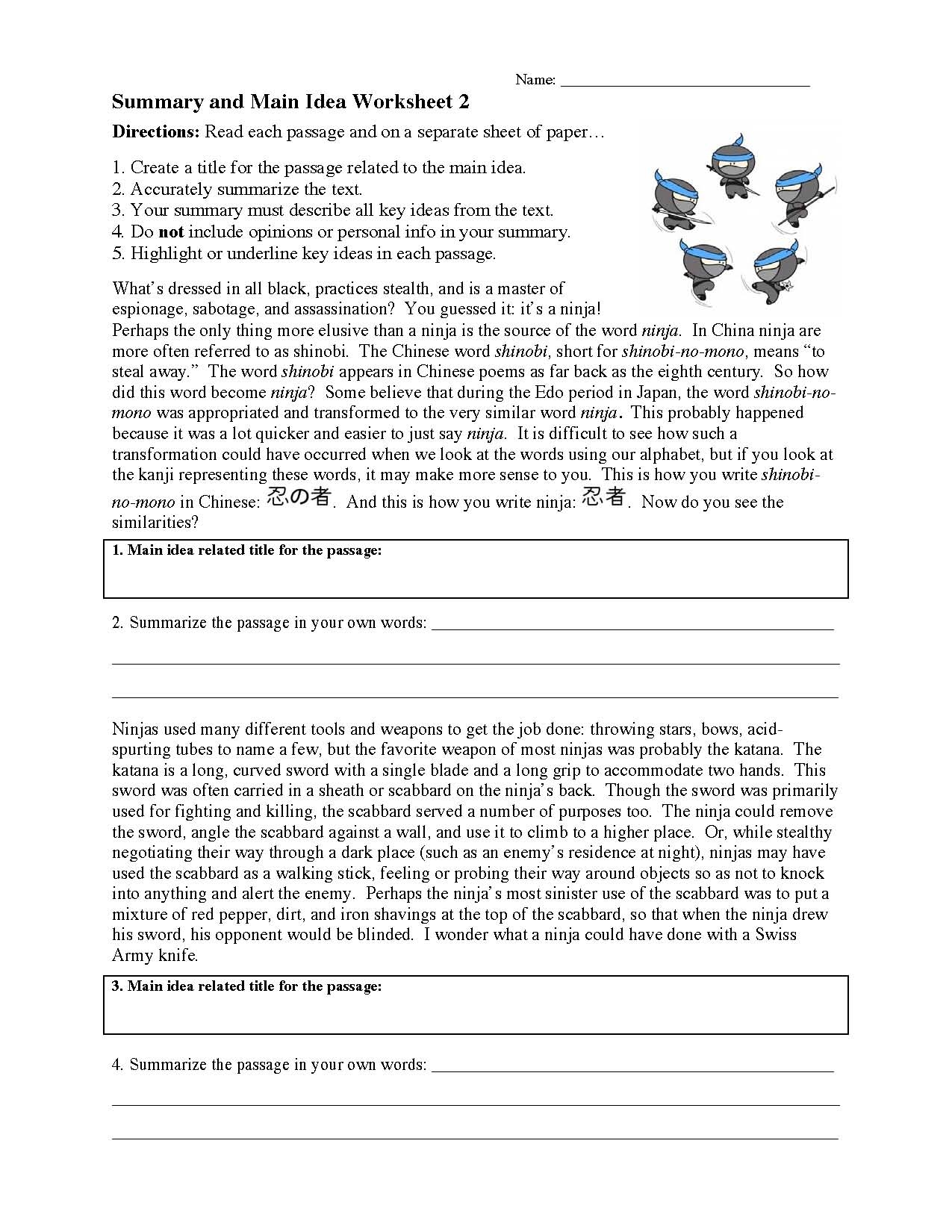 Grade 6 Reading Comprehension Worksheets Pdf
