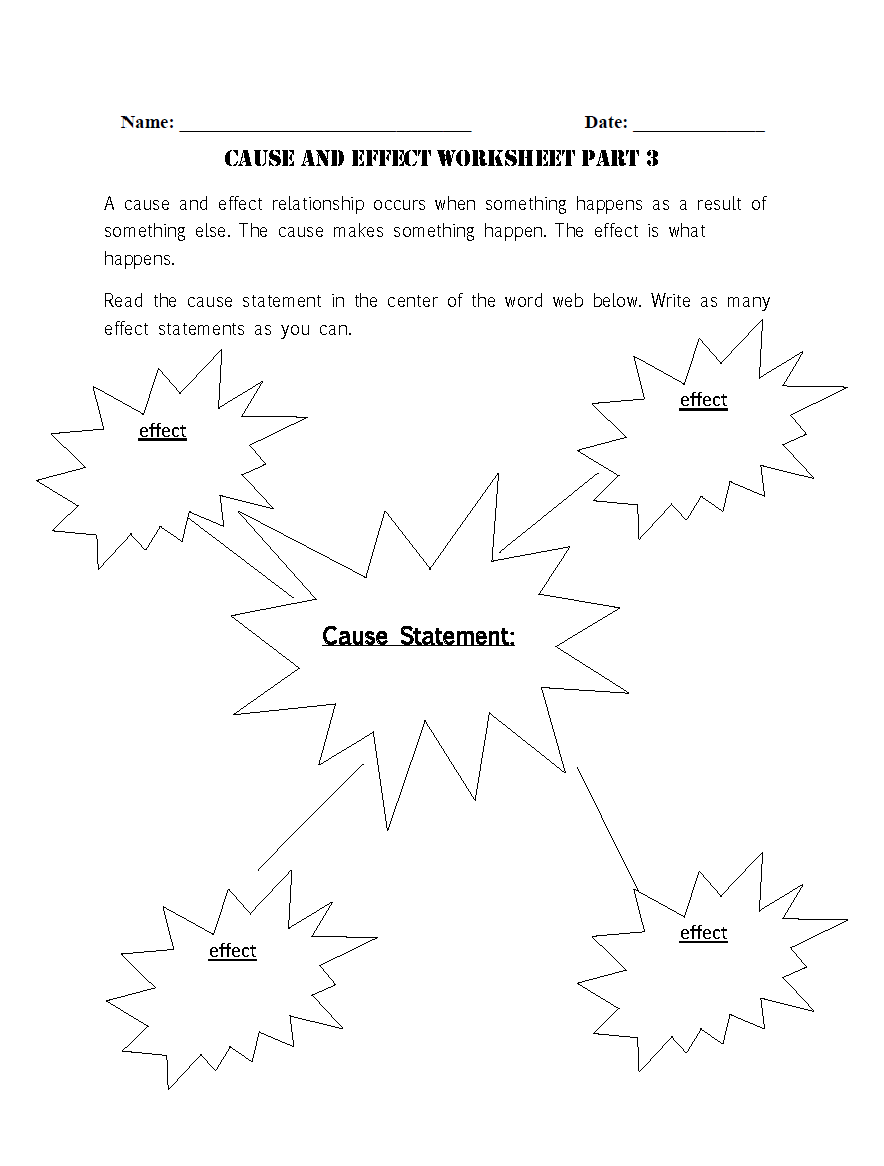 Reading For Comprehension Cause And Effect Worksheets 99Worksheets Worksheets Library