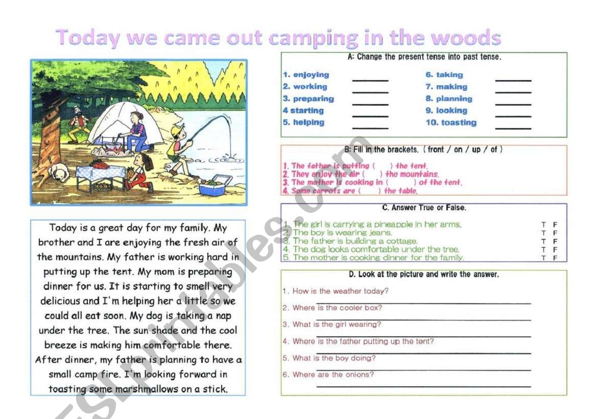 Reading With Present Continuous ESL Worksheet By Micah