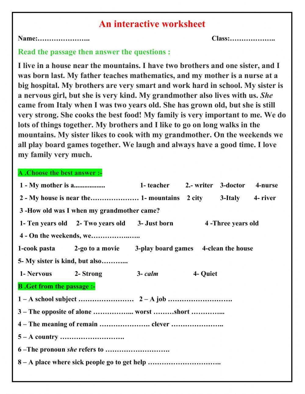 Reading Worksheets Eighth Grade Reading Worksheets Worksheets Library