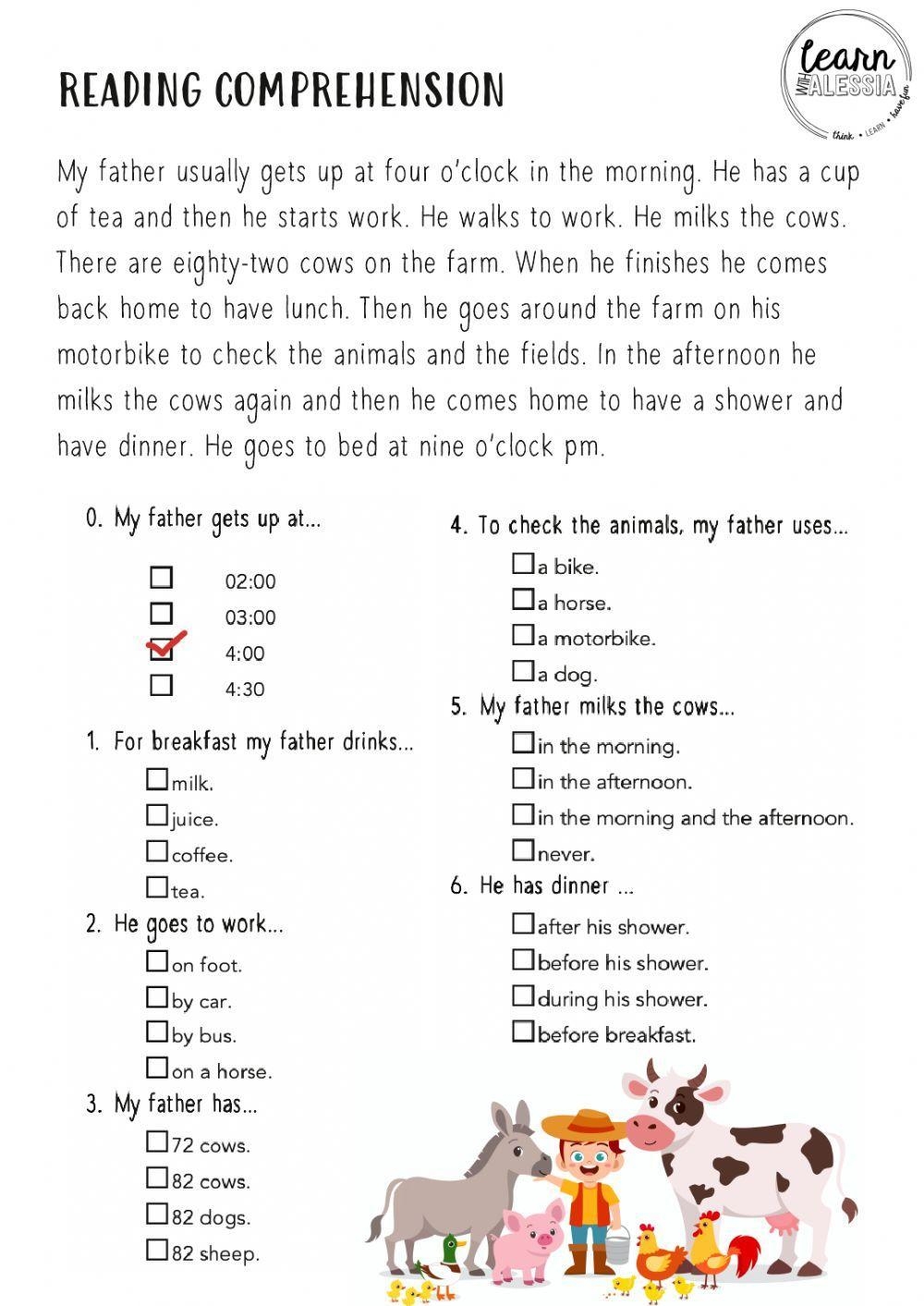 5th Reading Comprehension Worksheets Plus