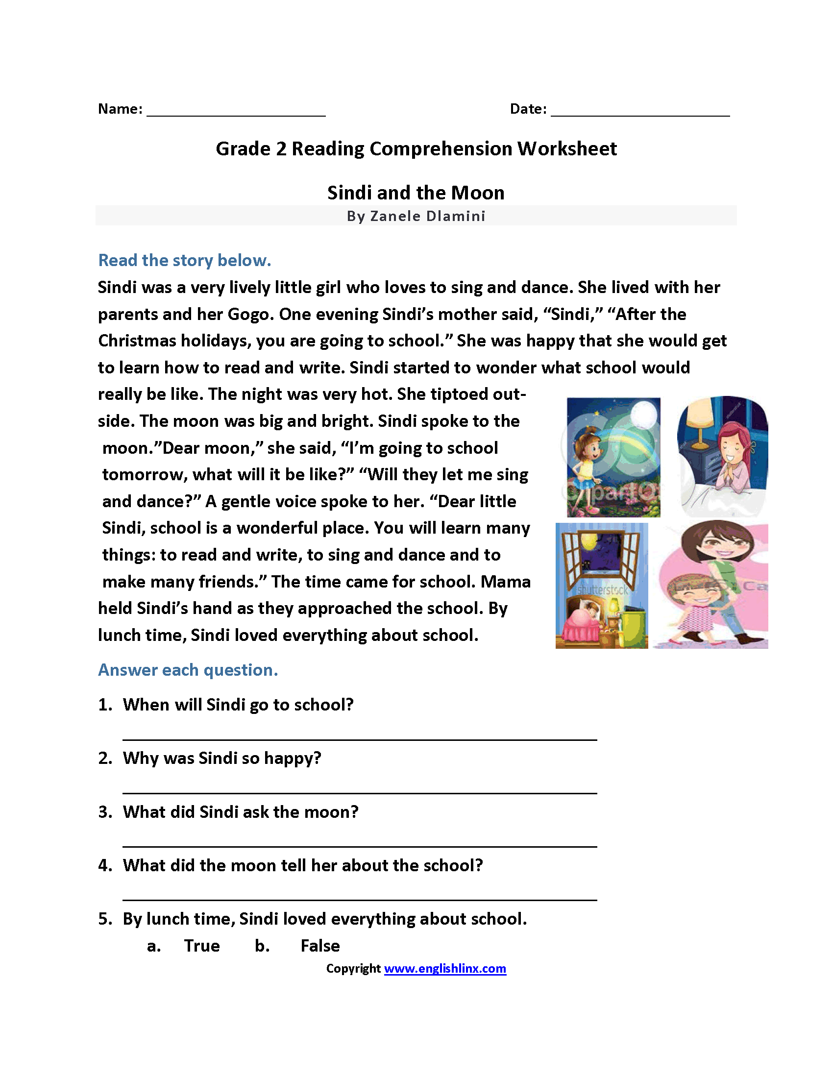 Grade 2 Reading Comprehension Worksheets Free