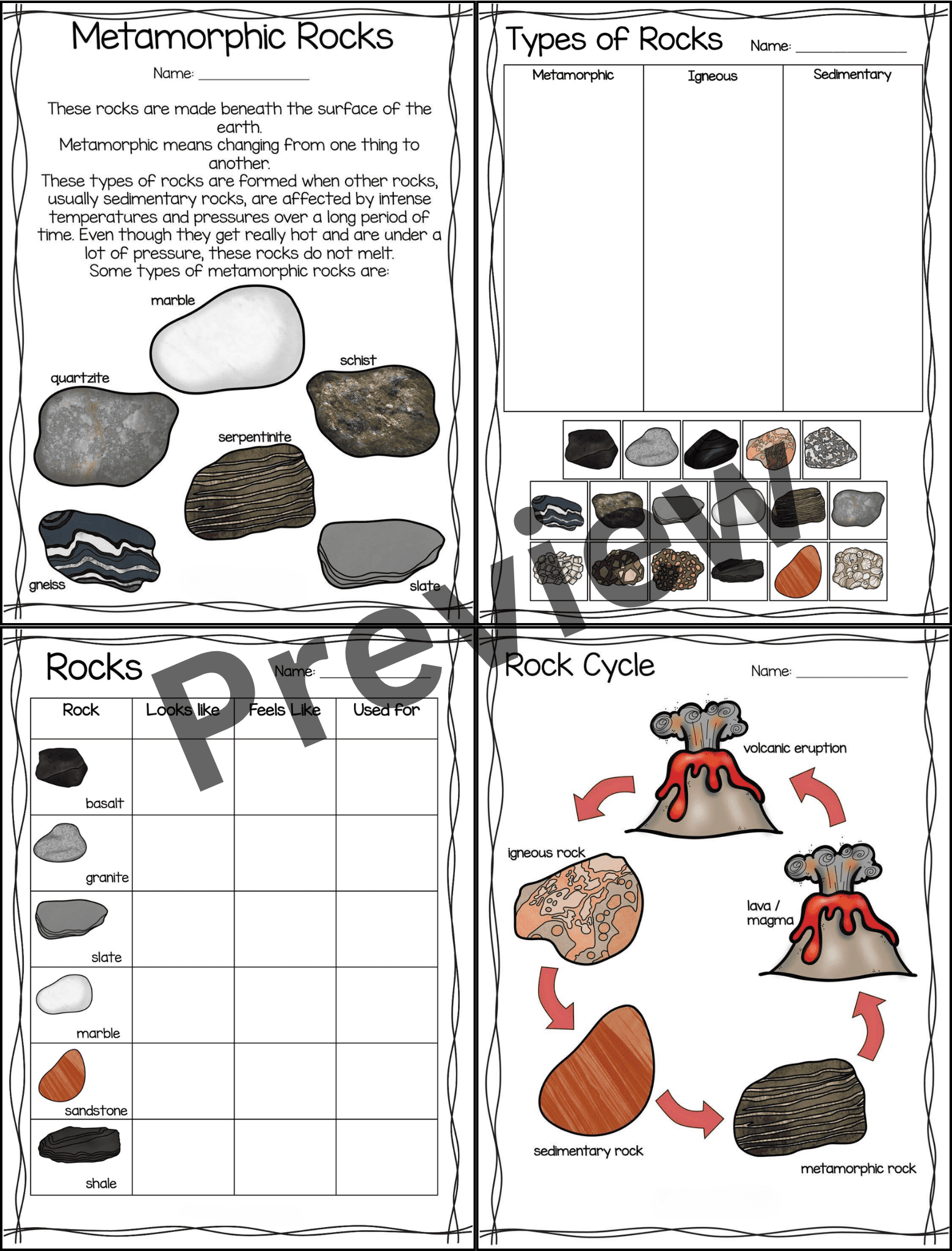 Free Printable Worksheets On Rocks