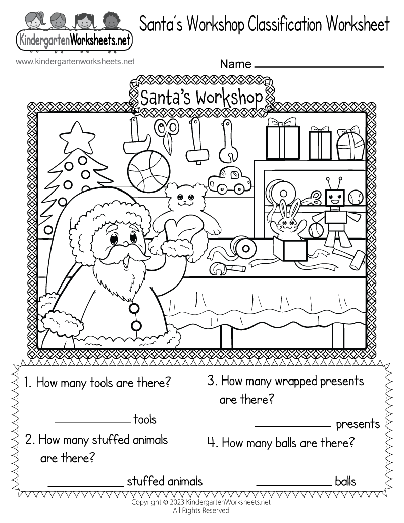 Free Printable Christmas Kindergarten Worksheets