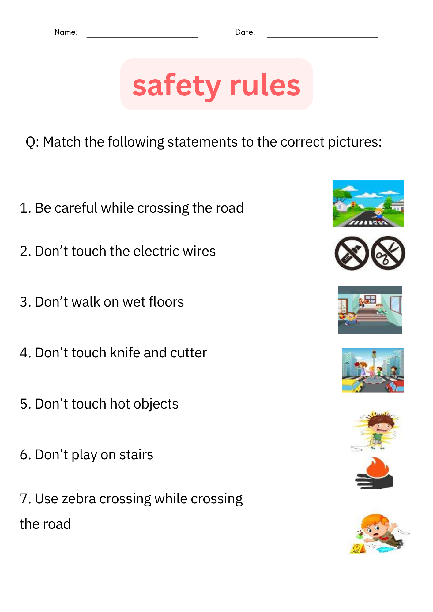 Free Printable Science Safety Worksheets
