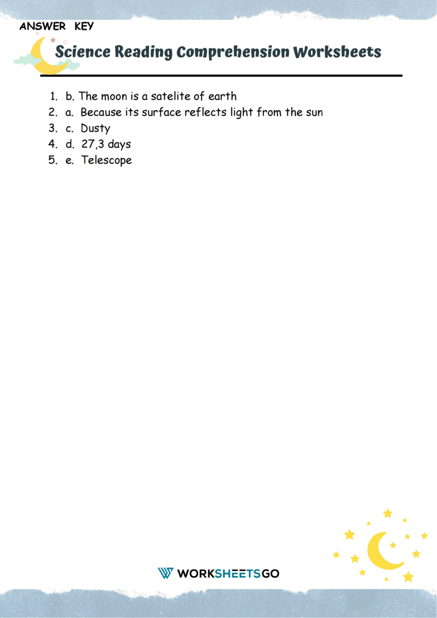 4th Grade Science Reading Comprehension Worksheets