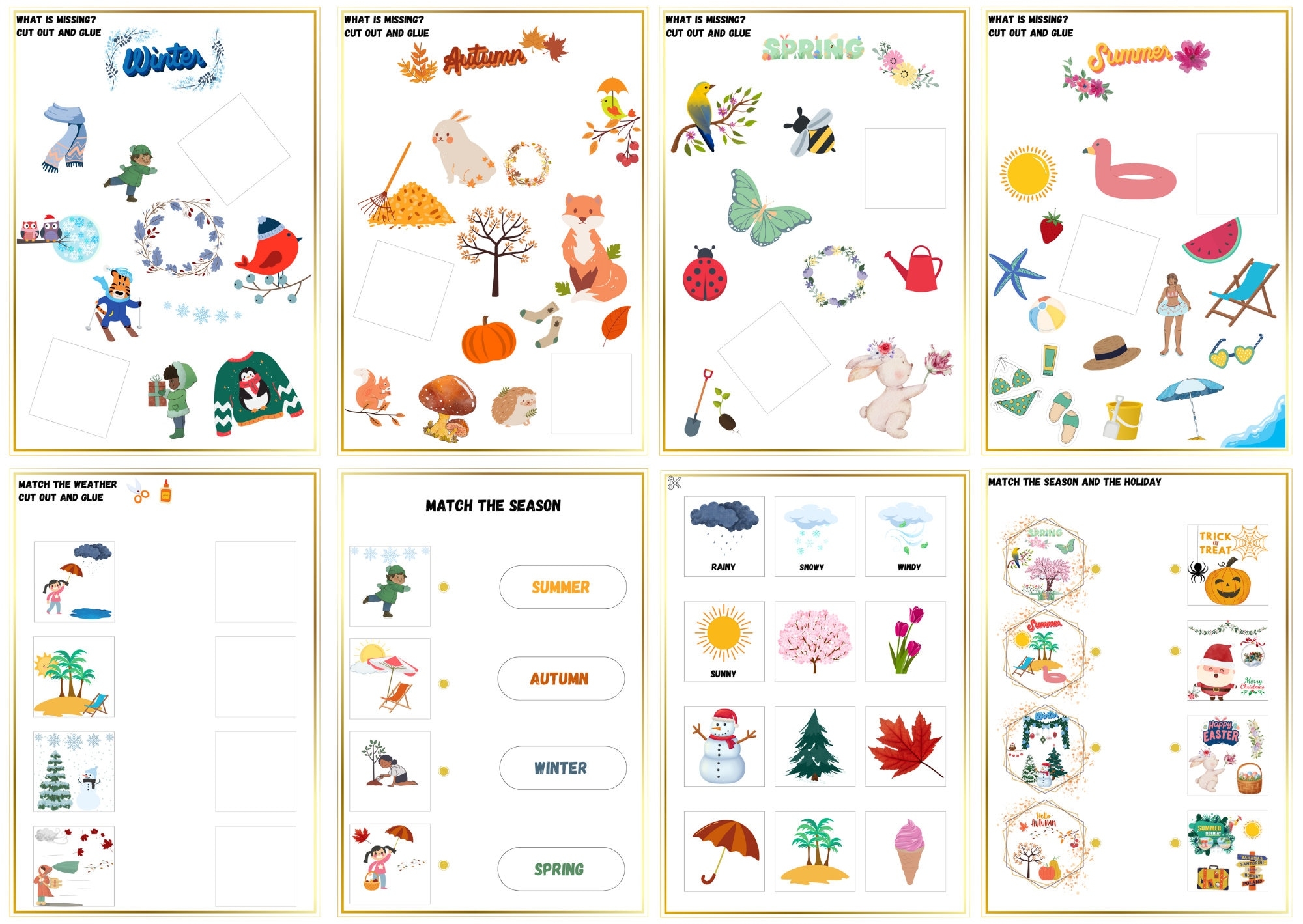 Free Seasons And Weather Printable Worksheets