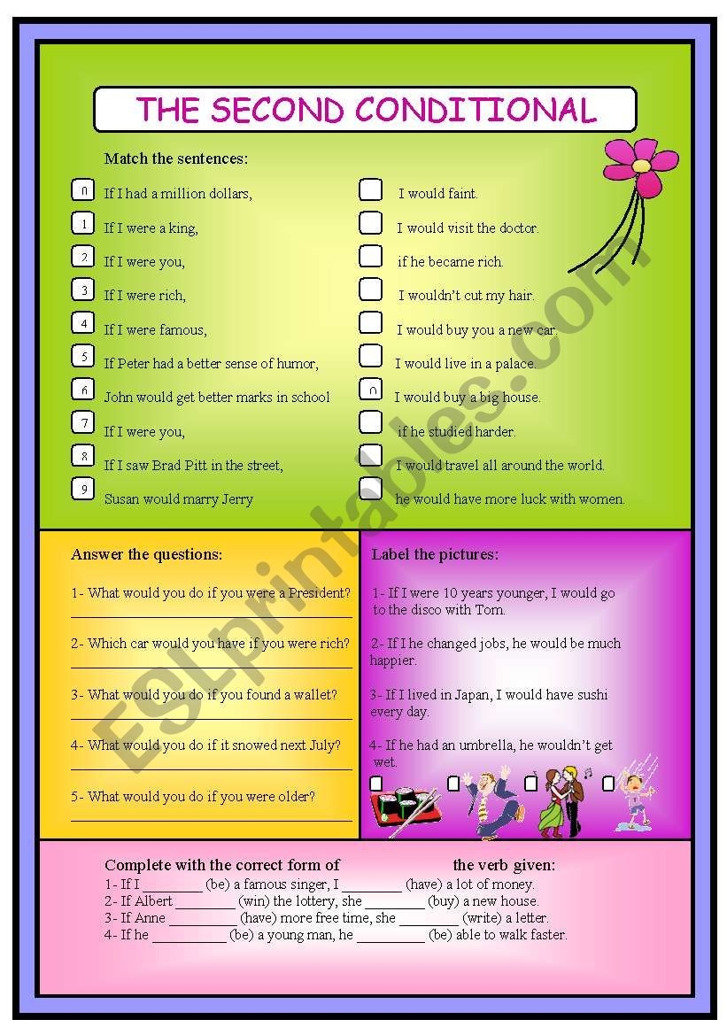 Second Conditional ESL Worksheet By Cecio 13