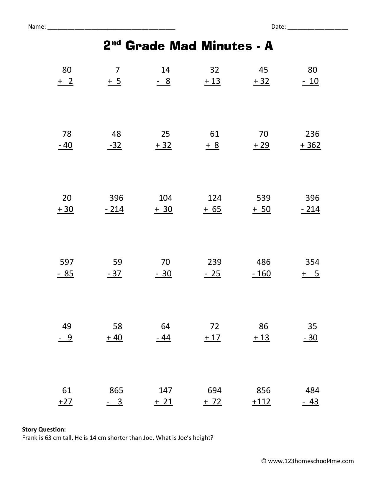 Free Printable Maths Worksheets Secondary