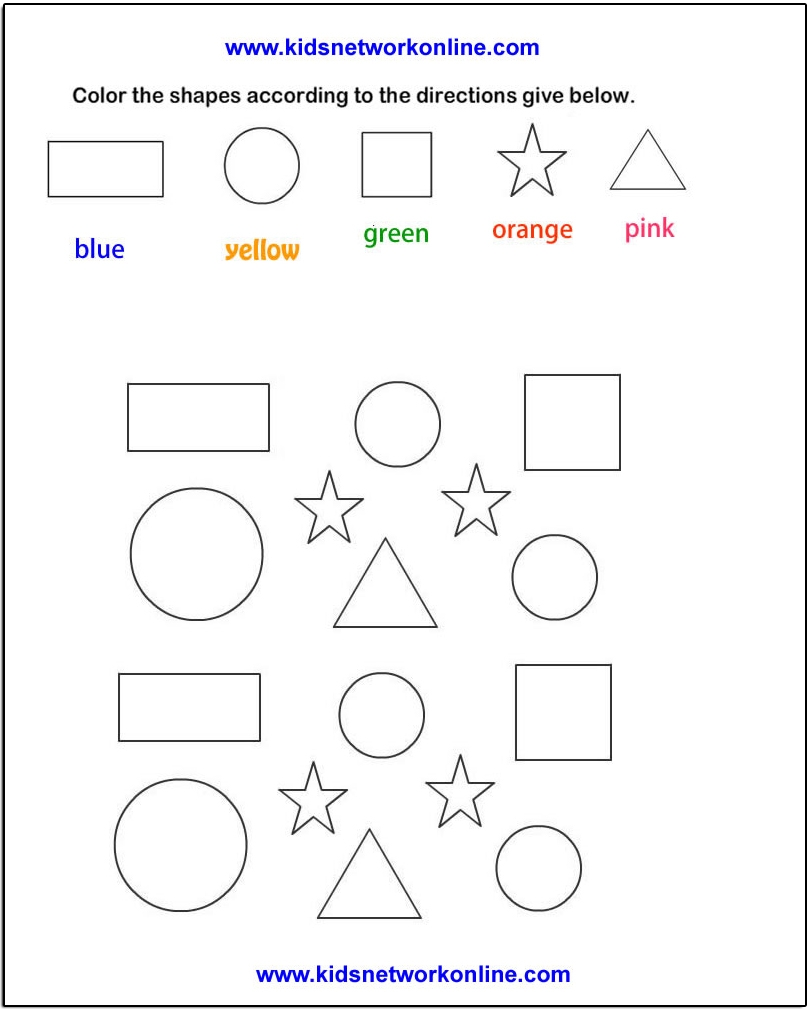 Shape Coloring Worksheets For Kids