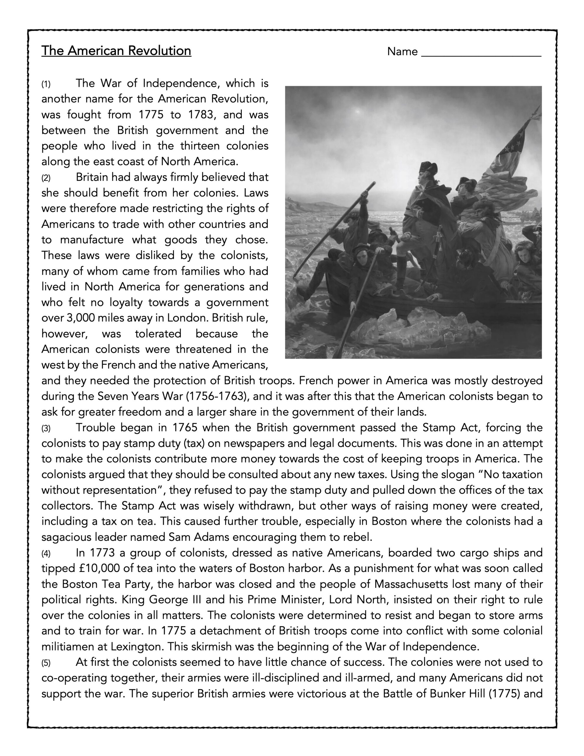 Simple History The American Revolution Classful