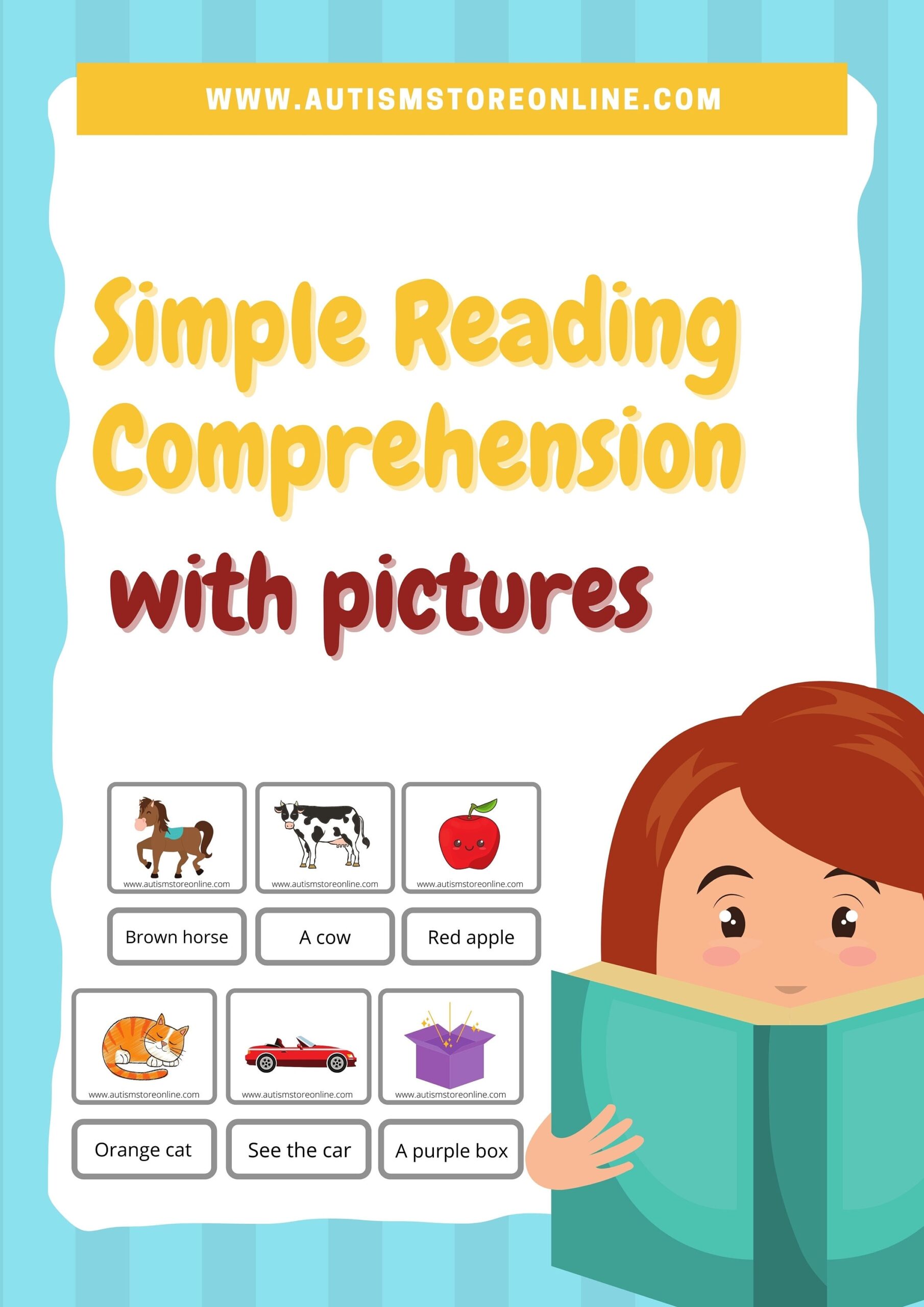 Simple Reading Comprehension With Pictures Reading Autism SPED Kinder Montessori PRINTABLE ONLY Etsy UK