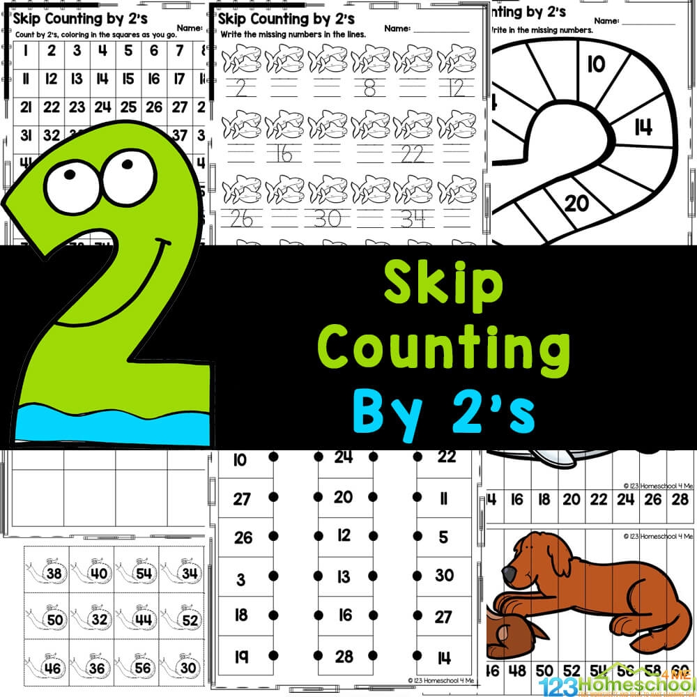 Counting By 2s Worksheet Free Printable
