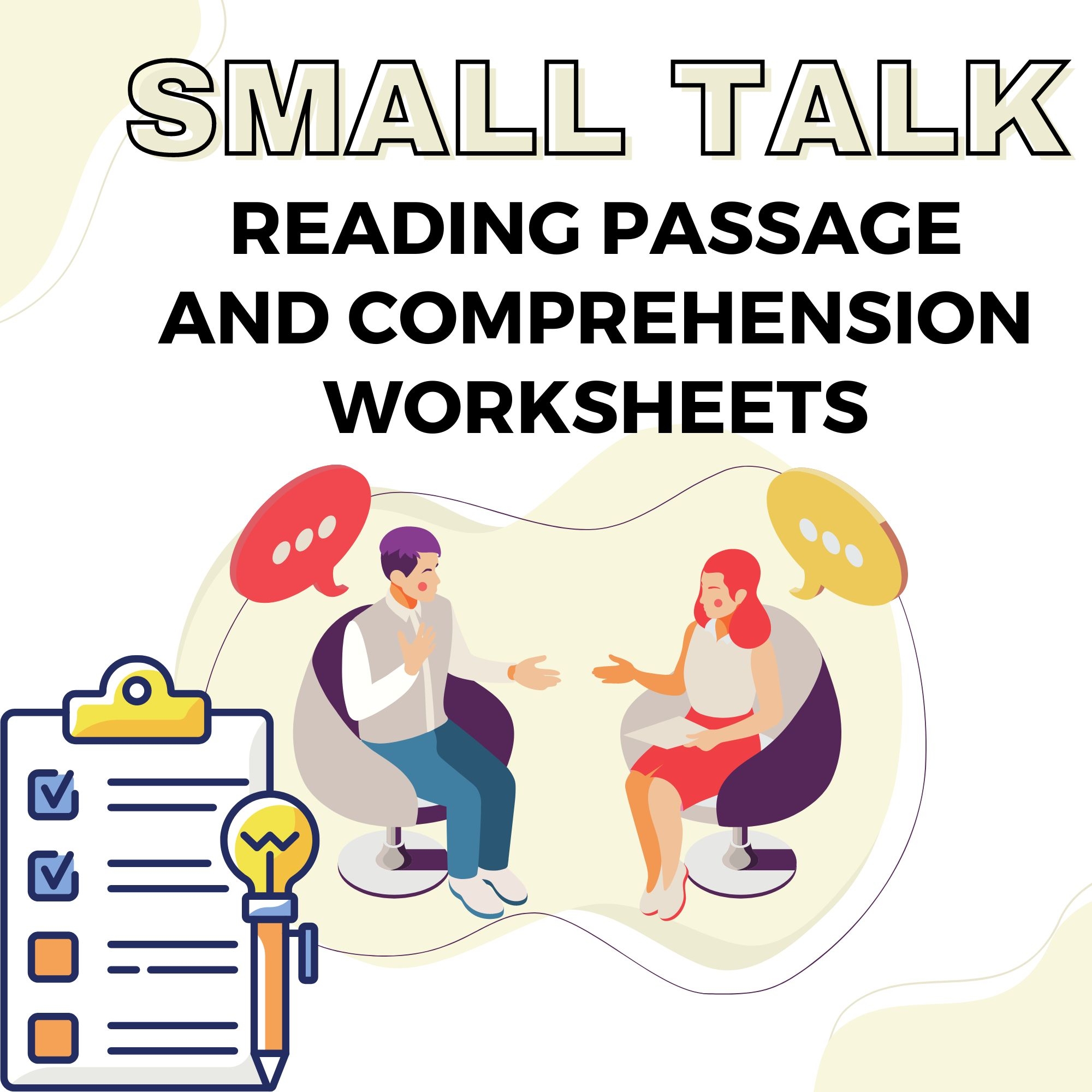 Small Talk Social Skills Reading And Comprehension Questions Business And ESL Made By Teachers