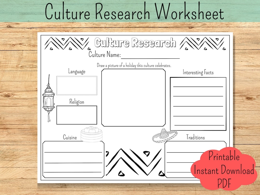 Social Studies Worksheet Kids History Activity Culture Worksheet Kids Research Worksheet Homeschool History Printable Worksheet Etsy