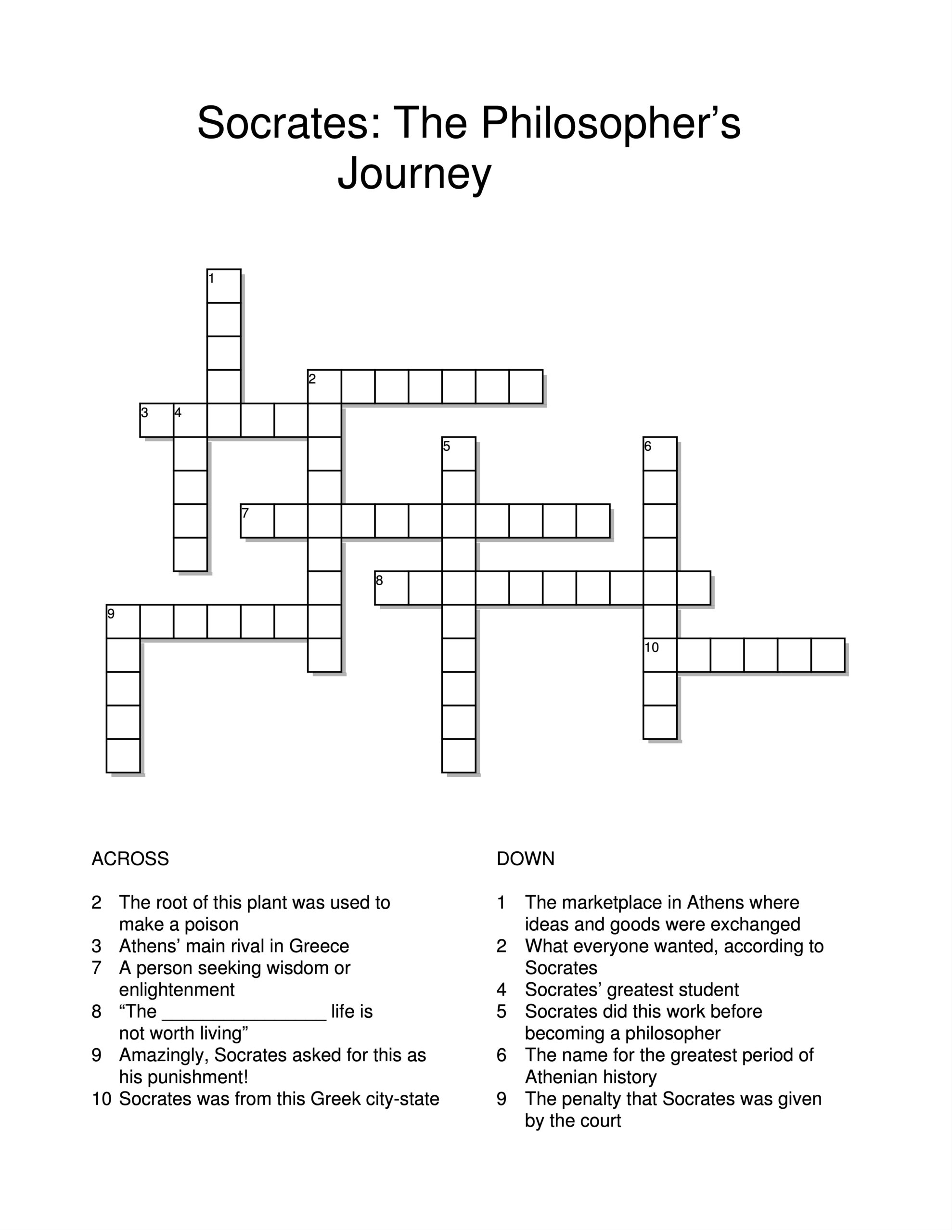 Greek Philosophers Reading Comprehension Worksheets