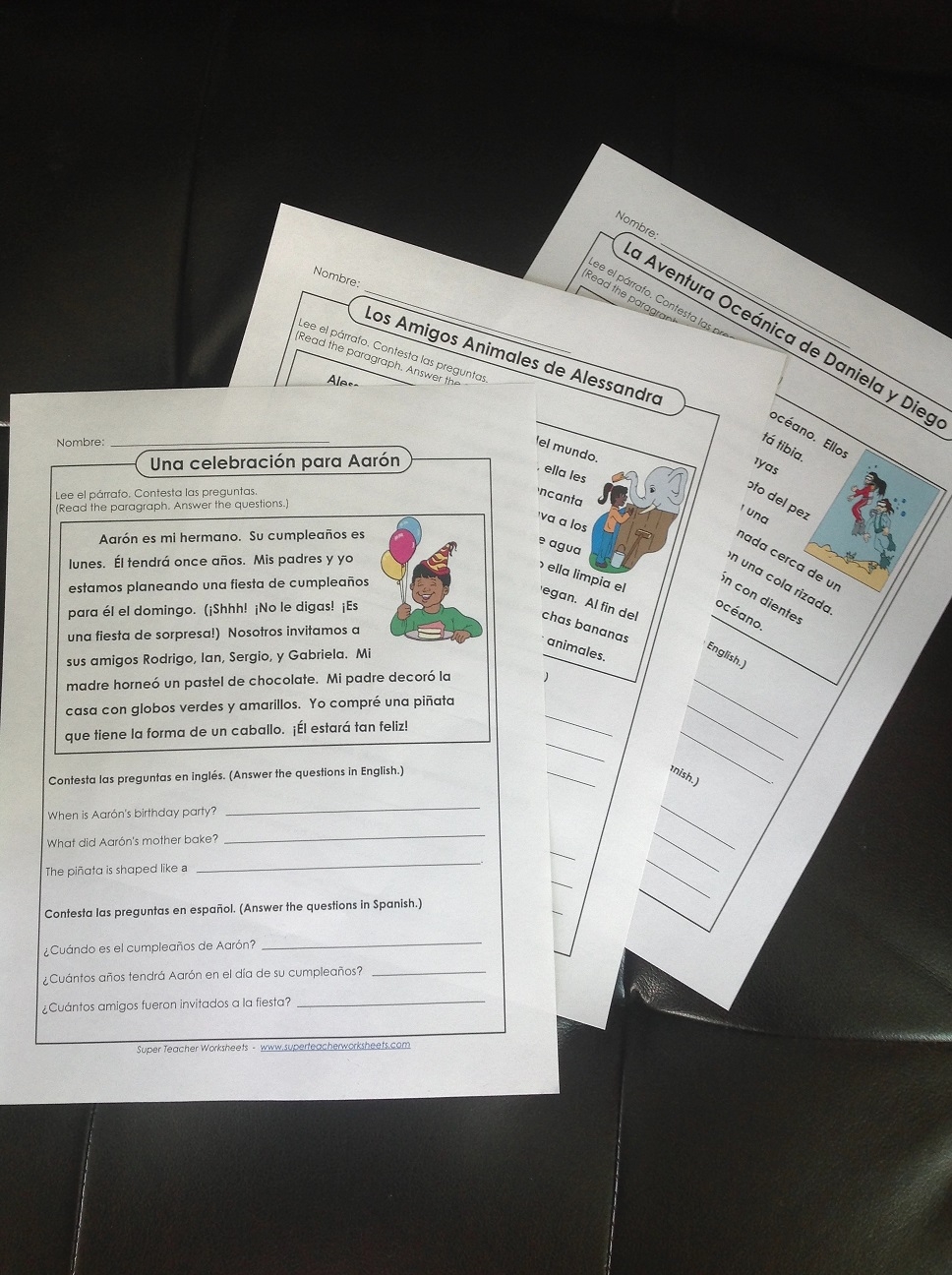4th Grade Reading Comprehension Worksheets Spanish