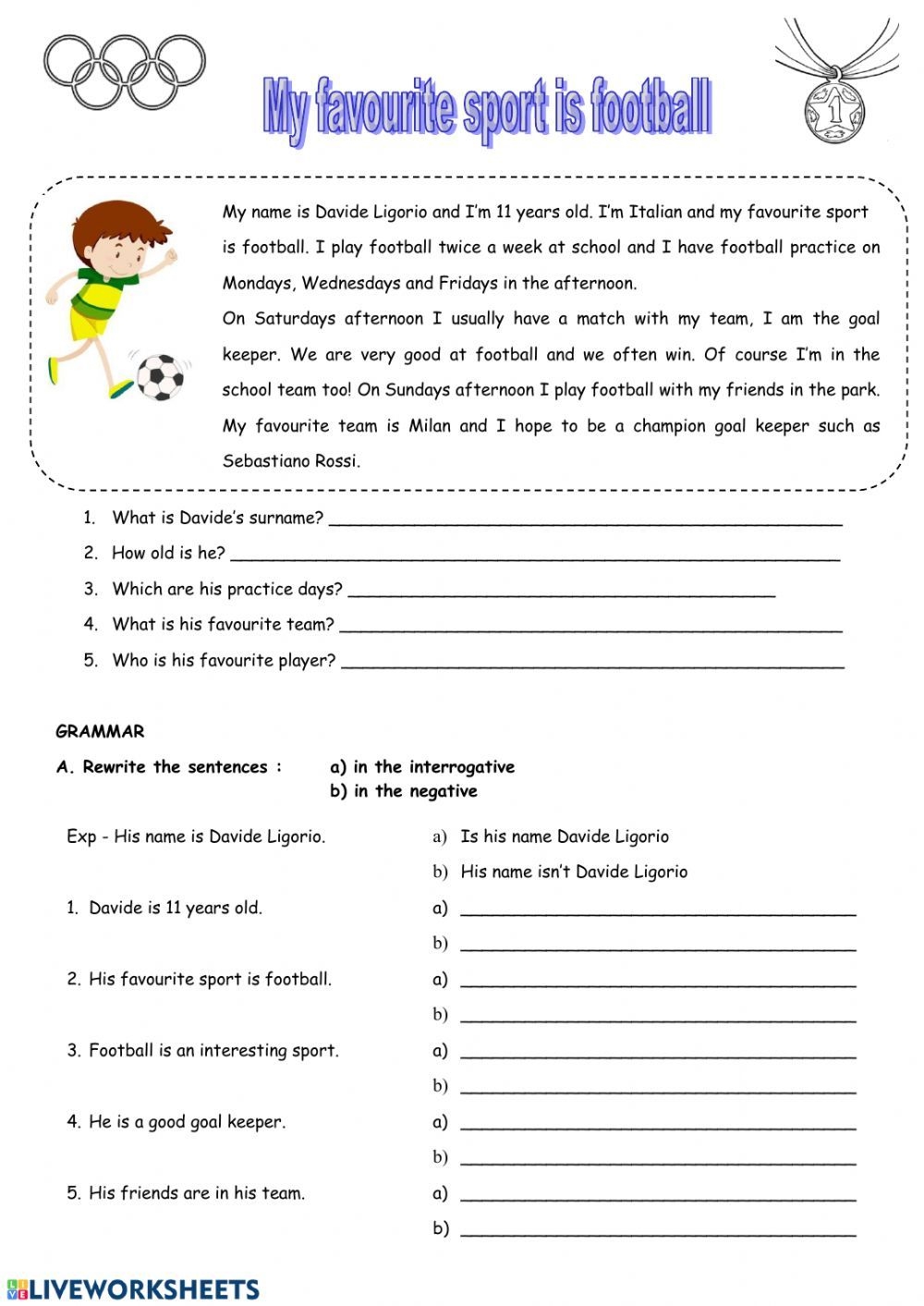 Sport Reading Comprehension