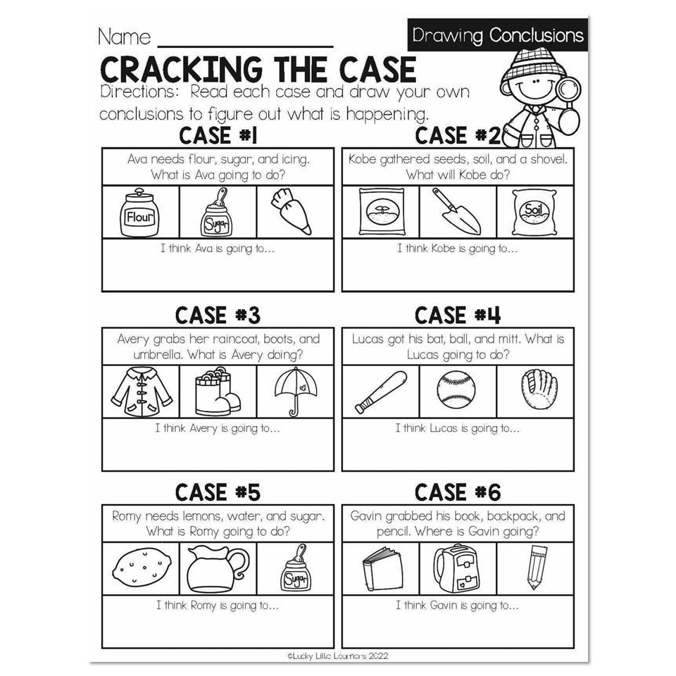 Drawing Conclusions Reading Comprehension Worksheet
