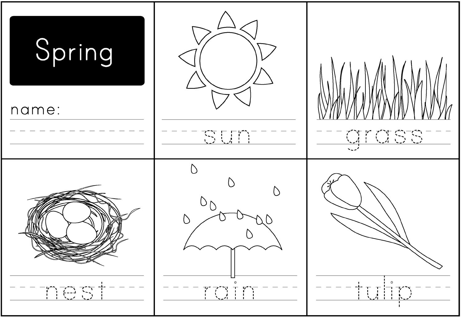 Spring Handwriting Printable Paging Supermom