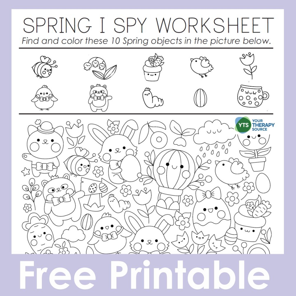 Free Printable I Spy Worksheet