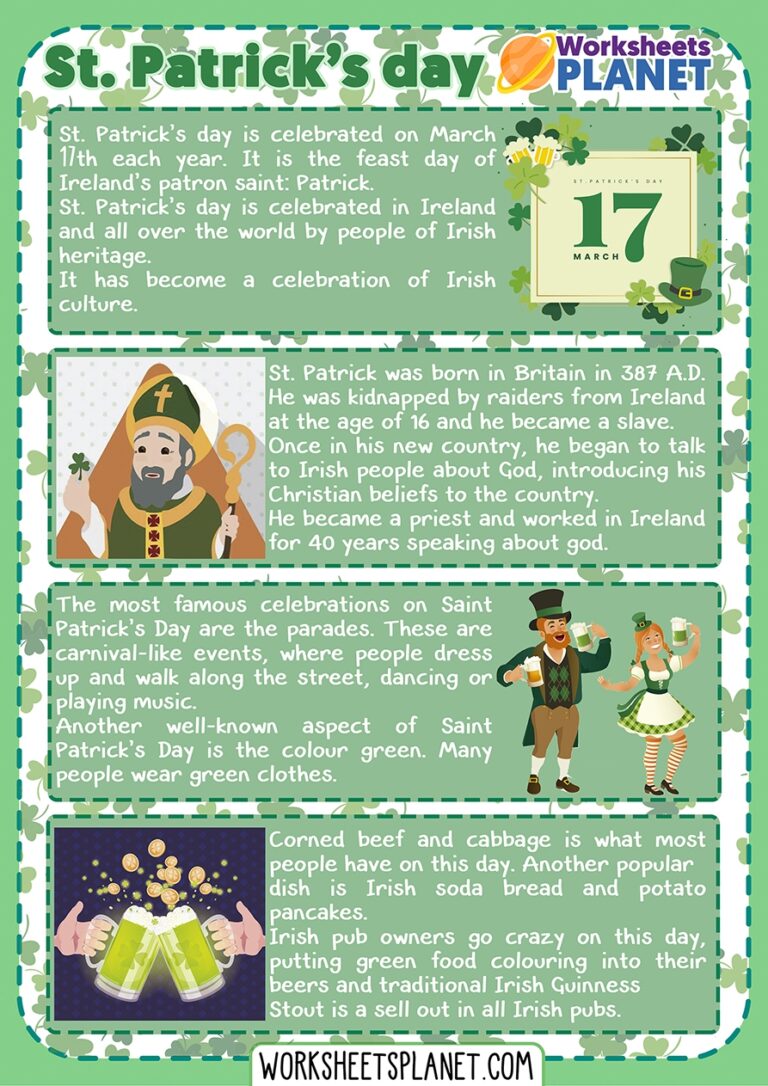 St Patricks Day Reading Comprehension Freebie By Brittney Marie 