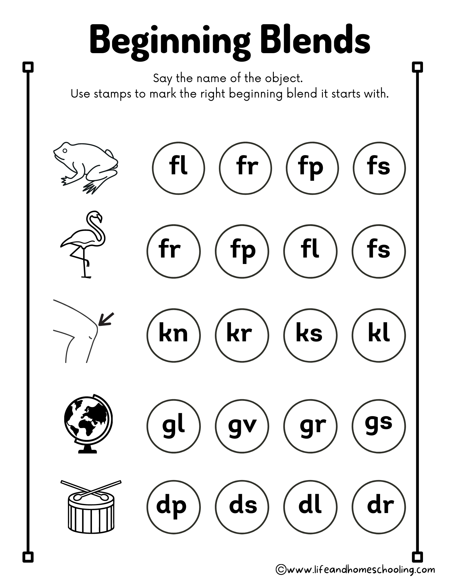 Stamp Beginning Blends Printable Activity Made By Teachers