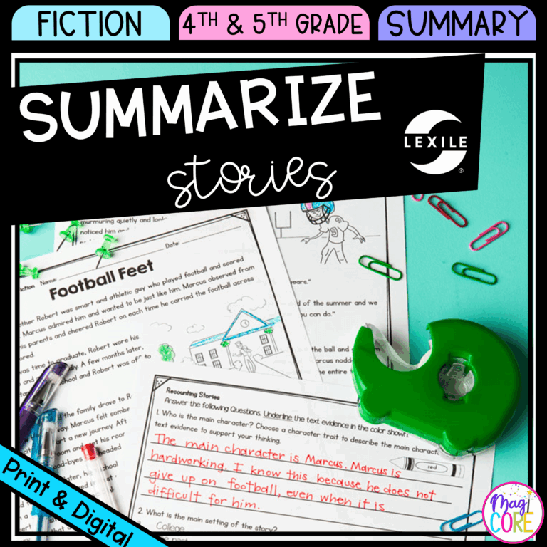 Summarize Stories 4th U0026 5th Grade Reading Comprehension Passages Unit