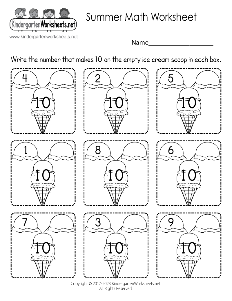 Free Printable Math Worksheets For Kg2