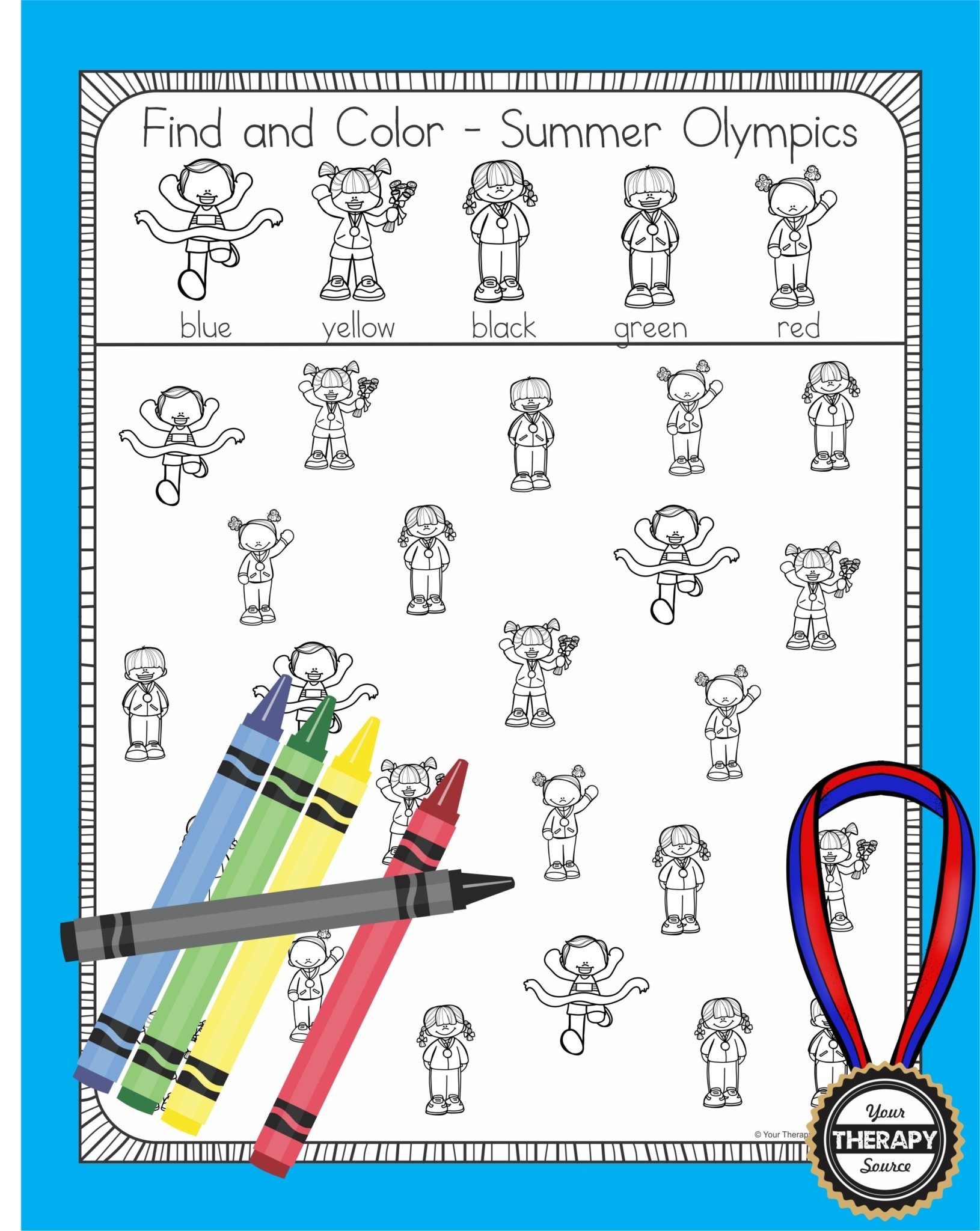 Summer Olympic Games Freebie Activity Your Therapy Source