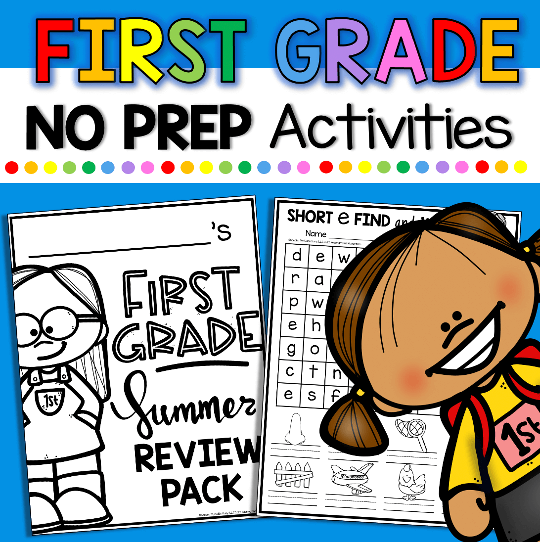 SUMMER REVIEW Activities And Worksheets For First Grade FREEBIES 