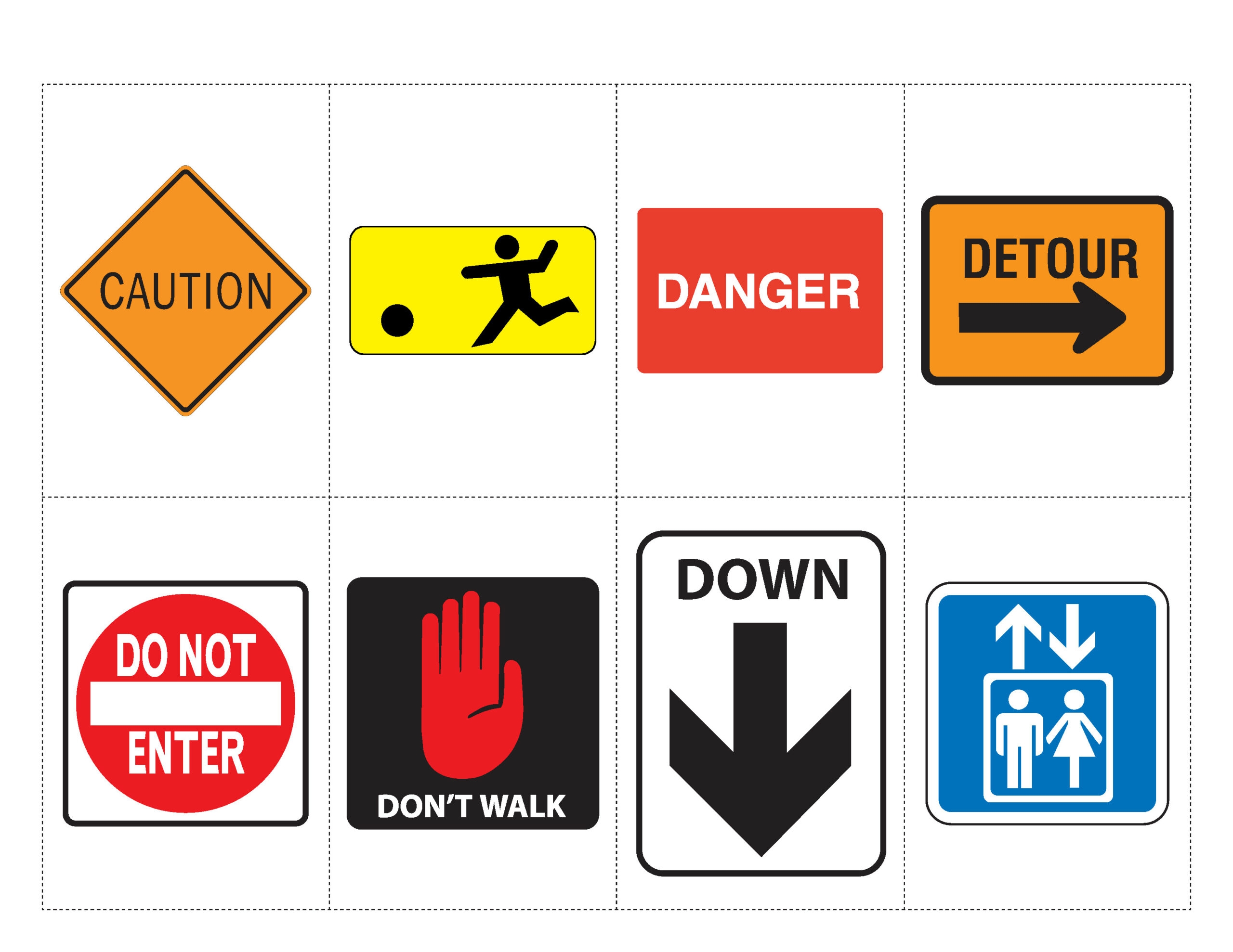 Free Printable Survival Signs Worksheets