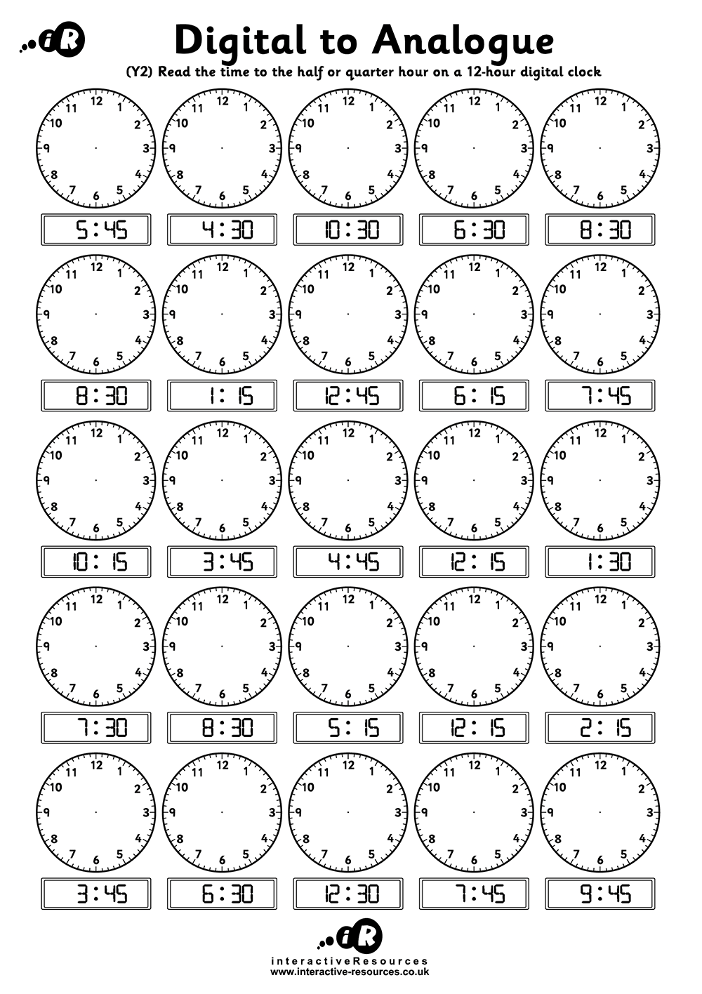 Time Worksheets Printable Free