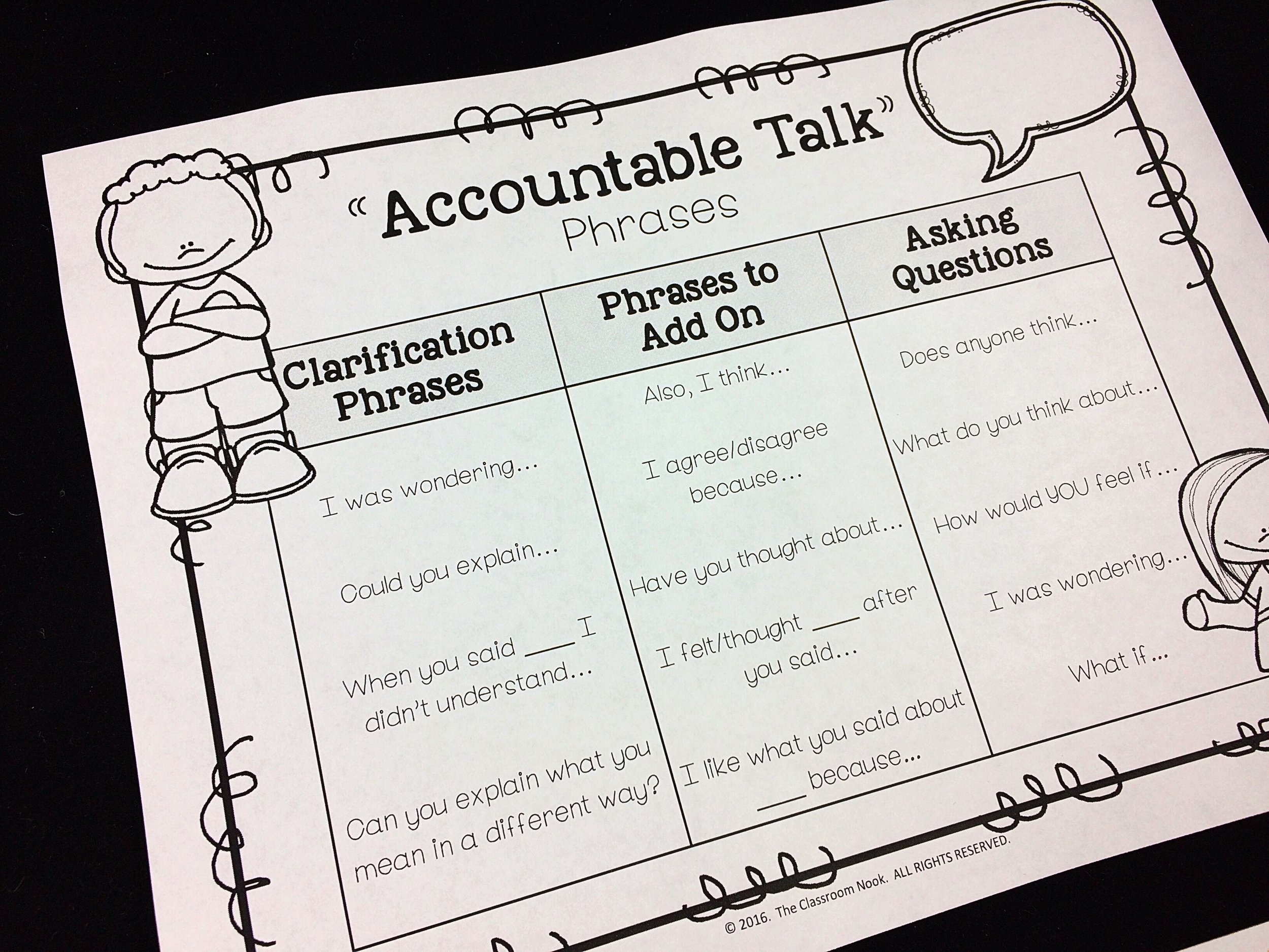 Teaching Your Students To Use Accountable Talk THE CLASSROOM NOOK