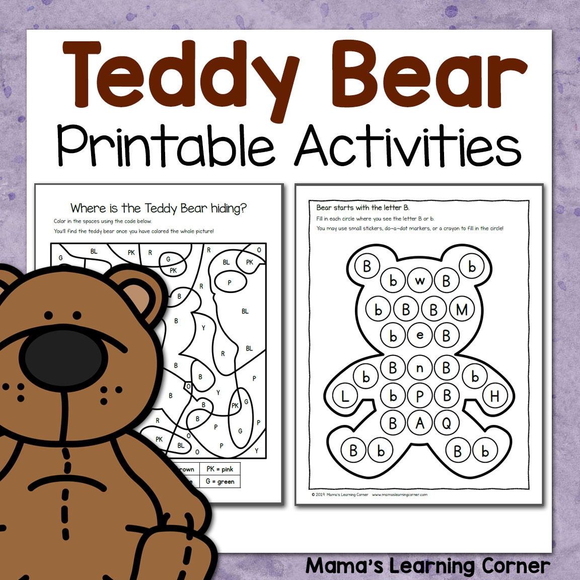 Teddy Bear Printable Activities Mamas Learning Corner Worksheets Library