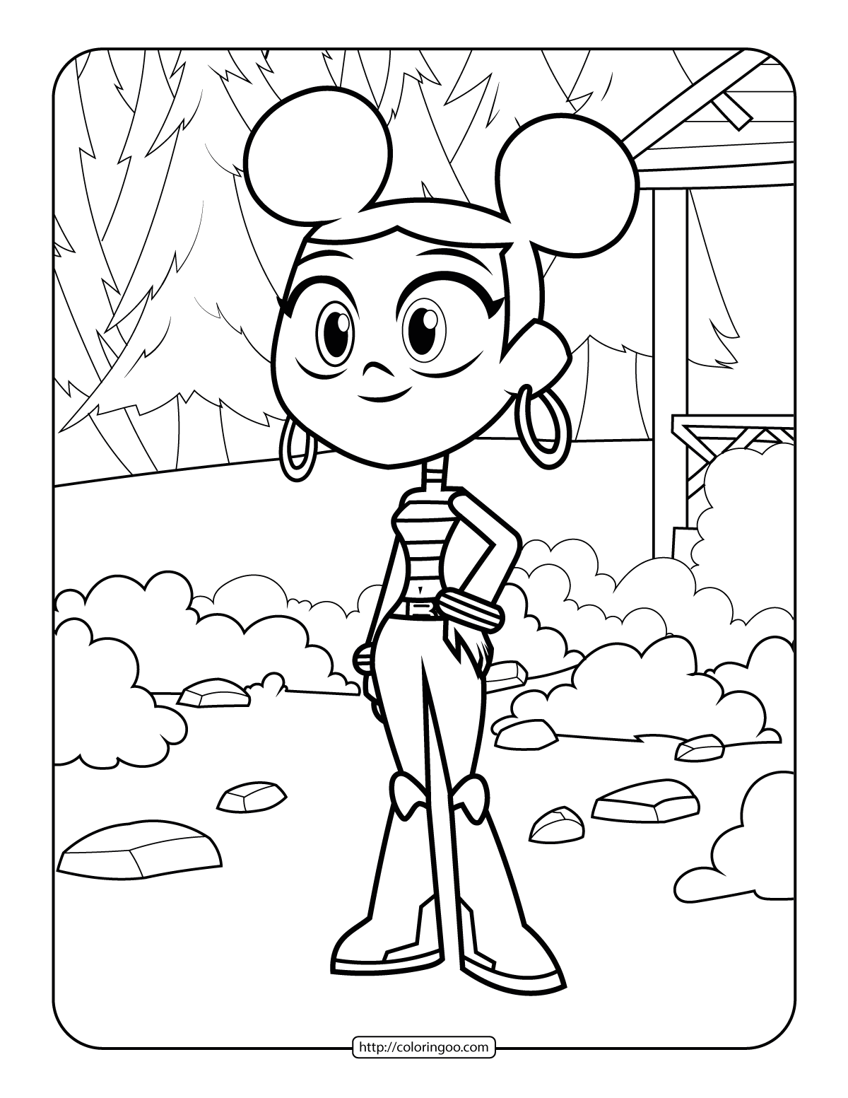 Teen Titans Go Bumblebee Coloring Sheet