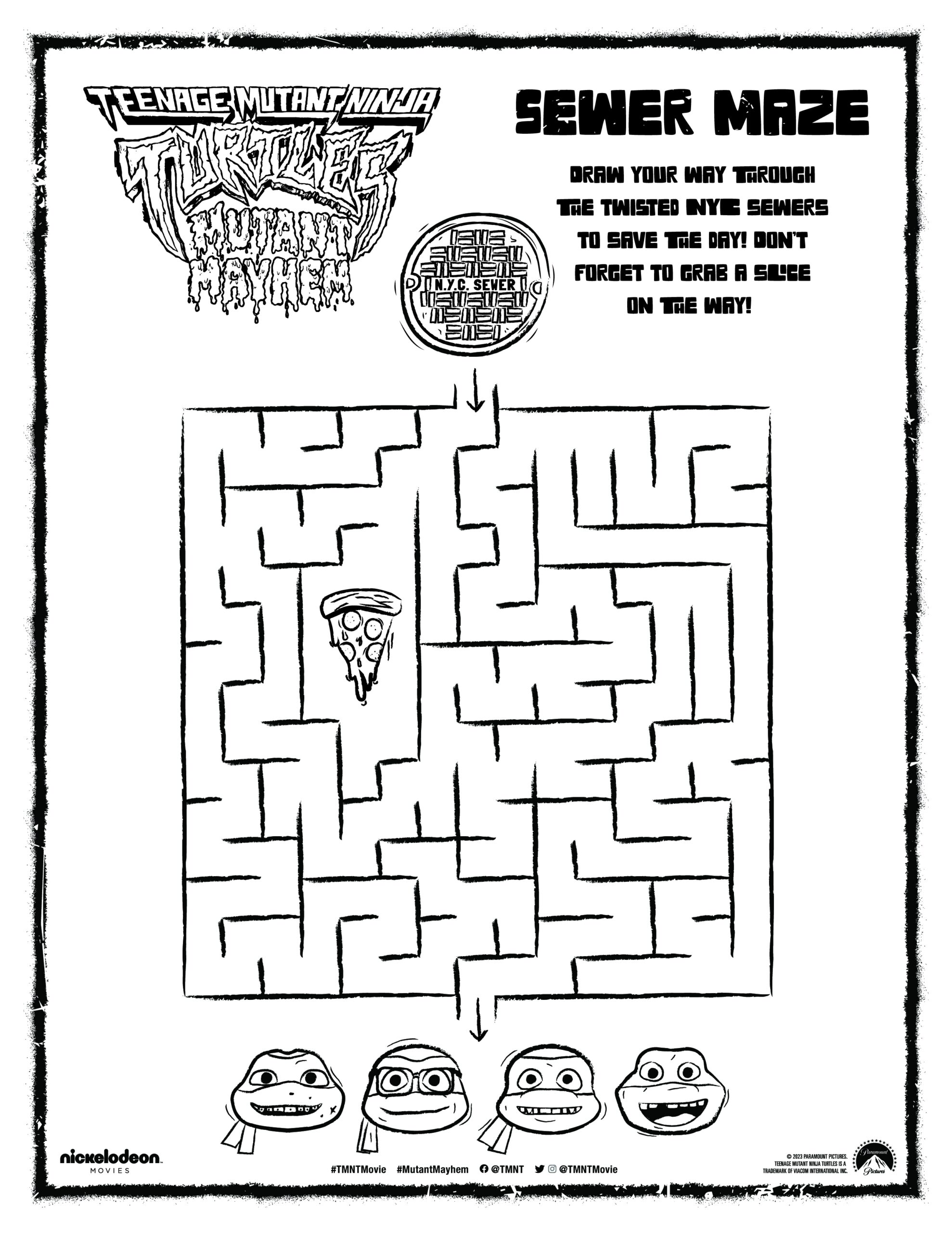 Teenage Mutant Ninja Turtles Mutant Mayhem Activity Sheets 