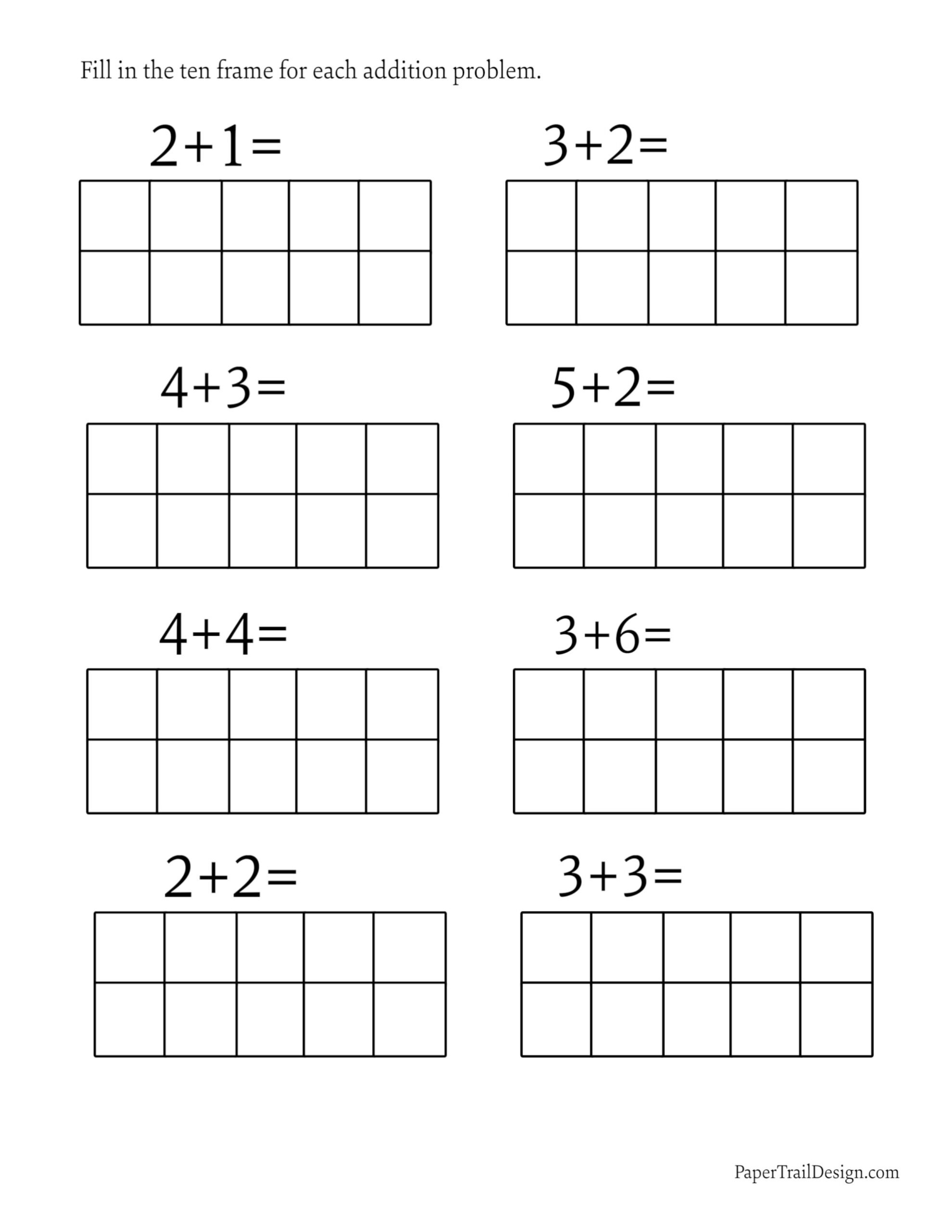 Ten Frame Printables Paper Trail Design