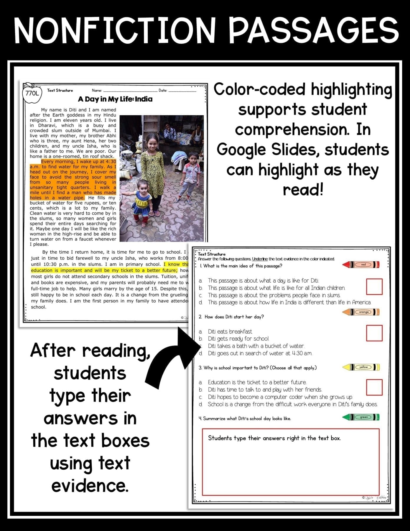 Fourth Grade Reading Comprehension Worksheets Pdf