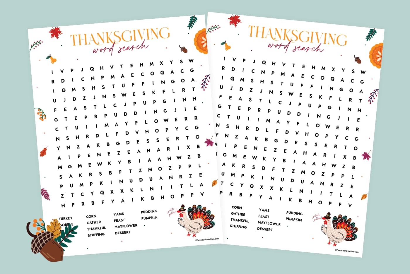Thanksgiving Word Search Free Printable For Kids Favorite Printables