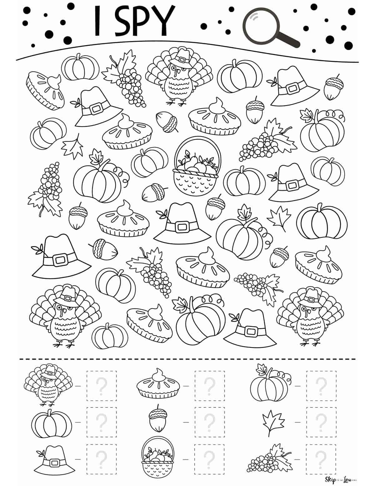 Thanksgiving Printables Worksheets Free