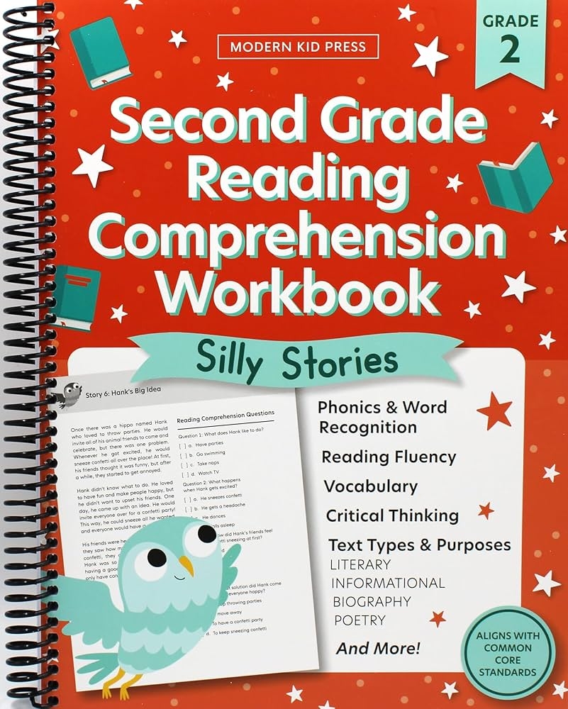 The 2nd Grade Reading Comprehension Workbook For Kids Silly And 